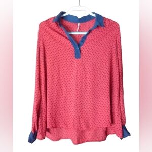 Free People Button-Down Western Whimsy Meets Boho Chic